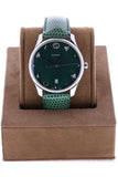 Gucci G-Timeless Green Mother of Pearl Dial Green Leather Strap Watch For Women - YA126585