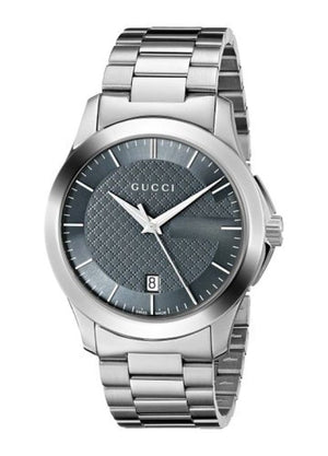 Buy Shop Gucci G Timeless Grey Dial Silver Steel Strap Watch For Men - YA126441 USA Online