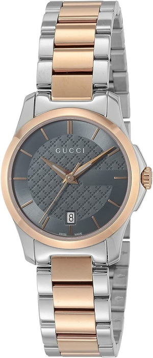 Buy Shop Gucci G Timeless Grey Dial Two Tone Steel Strap Watch For Women - YA126527 USA Online