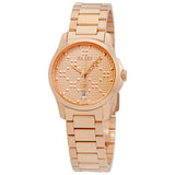 Buy Shop Gucci G Timeless Quartz Rose Gold Dial Rose Gold Steel Strap Watch For Women - YA126567 USA Online
