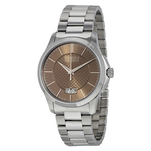 Buy Shop Gucci G Timeless Automatic Brown Dial Silver Steel Strap Watch For Women - YA126431A USA Online