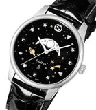 Buy Shop Gucci G-Timeless Moonphase Black Dial Black Leather Strap Watch For Men - YA126327 USA Online