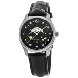 Buy Shop Gucci G-Timeless Moonphase Black Dial Black Leather Strap Watch For Men - YA126327 USA Online