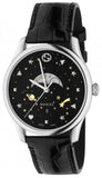 Buy Shop Gucci G-Timeless Moonphase Black Dial Black Leather Strap Watch For Men - YA126327 USA Online