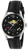 Buy Shop Gucci G-Timeless Moonphase Black Dial Black Leather Strap Watch For Men - YA1264045 USA Online