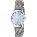 Buy Shop Gucci G-Timeless Mother of Pearl Dial Silver Mesh Bracelet Watch For Women - YA126583 USA Online