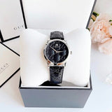 Buy Shop Gucci G Timeless Quartz Black Dial Black Leather Strap Watch For Men - YA1264031 USA Online