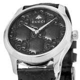 Buy Shop Gucci G Timeless Quartz Black Dial Black Leather Strap Watch For Men - YA1264031 USA Online