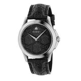 Buy Shop Gucci G Timeless Quartz Black Dial Black Leather Strap Watch For Men - YA1264031 USA Online