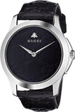 Buy Shop Gucci G Timeless Quartz Black Dial Black Leather Strap Watch For Men - YA1264031 USA Online