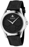 Buy Shop Gucci G Timeless Quartz Black Dial Black Leather Strap Watch For Men - YA1264031 USA Online