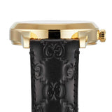 Buy Shop Gucci G Timeless Quartz Black Dial Black Leather Strap Watch For Women - YA1264034A USA Online