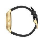 Buy Shop Gucci G Timeless Quartz Black Dial Black Leather Strap Watch For Women - YA1264034A USA Online