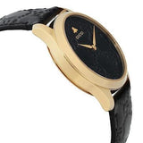 Buy Shop Gucci G Timeless Quartz Black Dial Black Leather Strap Watch For Women - YA1264034A USA Online