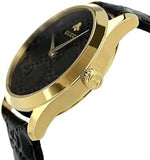 Buy Shop Gucci G Timeless Quartz Black Dial Black Leather Strap Watch For Women - YA1264034A USA Online