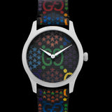 Buy Shop Gucci G Timeless Quartz Black Dial Black Leather Strap Watch For Women - YA1264146 USA Online
