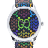 Buy Shop Gucci G Timeless Quartz Black Dial Black Leather Strap Watch For Women - YA1264146 USA Online