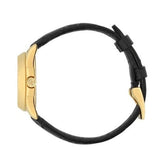 Buy Shop Gucci G Timeless Quartz Black Dial Black Leather Strap Watch For Women - YA126581A USA Online