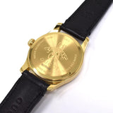 Buy Shop Gucci G Timeless Quartz Black Dial Black Leather Strap Watch For Women - YA126581A USA Online