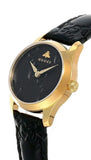Buy Shop Gucci G Timeless Quartz Black Dial Black Leather Strap Watch For Women - YA126581A USA Online