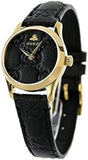 Buy Shop Gucci G Timeless Quartz Black Dial Black Leather Strap Watch For Women - YA126581A USA Online