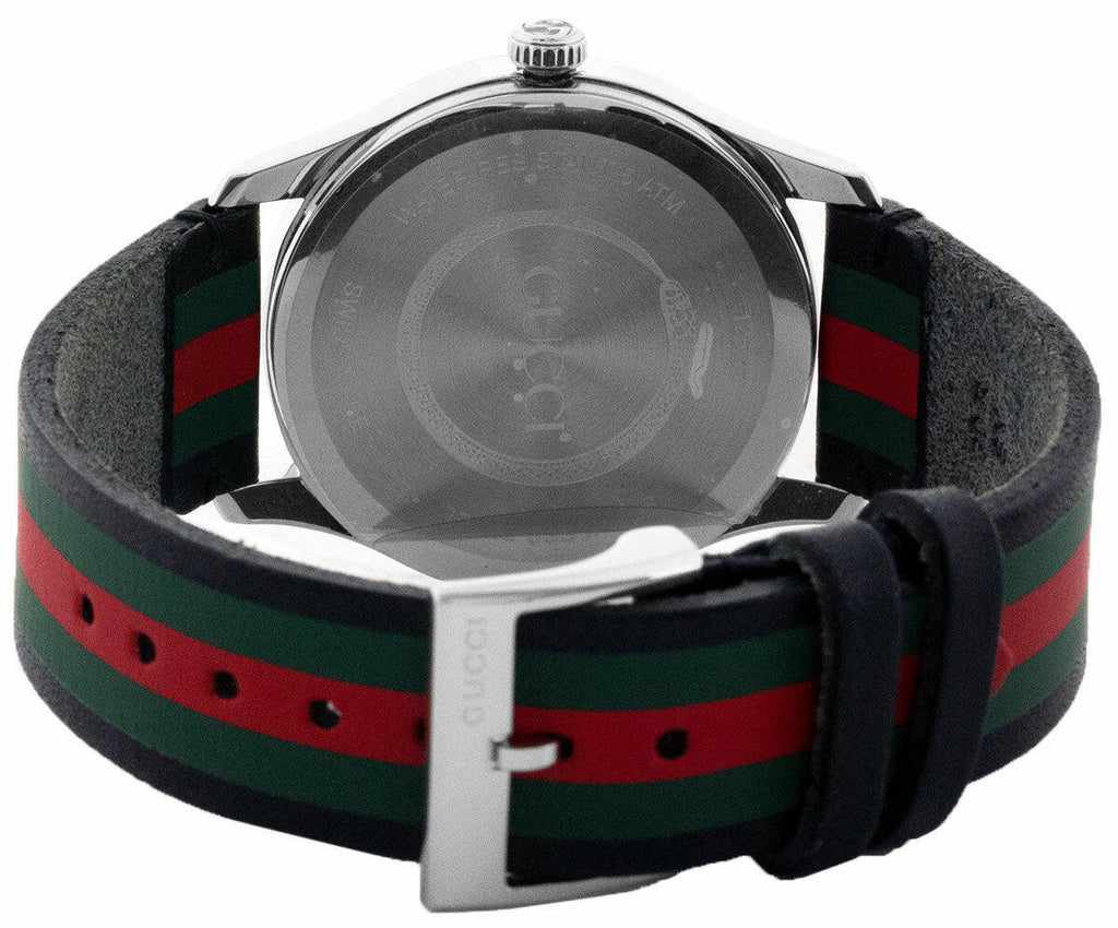 Buy Shop Gucci G Timeless Quartz Black Dial Multicolored Black Leather Strap Watch For Men - YA1264079 USA Online