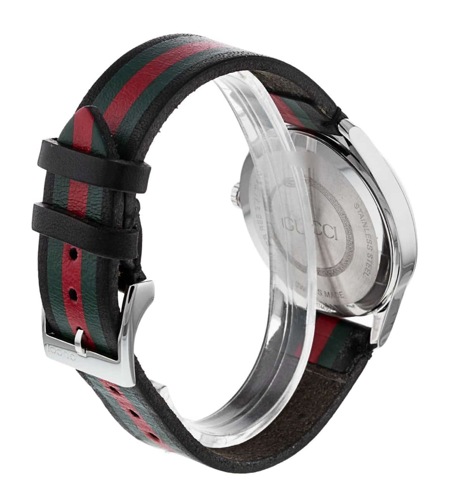 Buy Shop Gucci G Timeless Quartz Black Dial Multicolored Black Leather Strap Watch For Men - YA1264079 USA Online