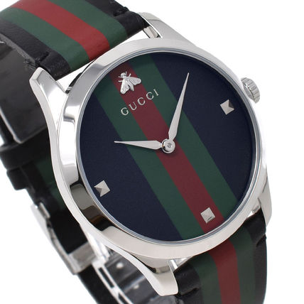 Buy Shop Gucci G Timeless Quartz Black Dial Multicolored Black Leather Strap Watch For Men - YA1264079 USA Online