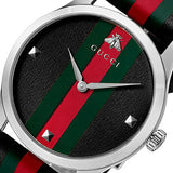 Buy Shop Gucci G Timeless Quartz Black Dial Multicolored Black Leather Strap Watch For Men - YA1264079 USA Online