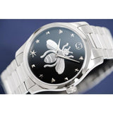 Buy Shop Gucci G Timeless Quartz Black Dial Silver Steel Strap Watch For Women - YA1264136 USA Online