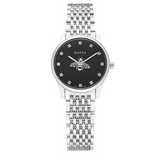 Buy Shop Gucci G Timeless Quartz Black Dial Silver Steel Strap Watch For Women - YA1265020 USA Online