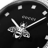 Buy Shop Gucci G Timeless Quartz Black Dial Silver Steel Strap Watch For Women - YA1265020 USA Online