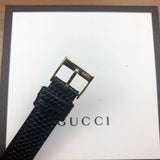 Buy Shop Gucci G Timeless Quartz Blue Dial Black Leather Strap Watch For Men - YA1265018 USA Online