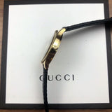 Buy Shop Gucci G Timeless Quartz Blue Dial Black Leather Strap Watch For Men - YA1265018 USA Online