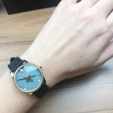Buy Shop Gucci G Timeless Quartz Blue Dial Black Leather Strap Watch For Men - YA1265018 USA Online