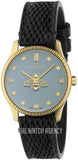 Buy Shop Gucci G Timeless Quartz Blue Dial Black Leather Strap Watch For Men - YA1265018 USA Online