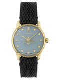 Buy Shop Gucci G Timeless Quartz Blue Dial Black Leather Strap Watch For Men - YA1265018 USA Online