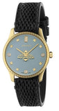 Buy Shop Gucci G Timeless Quartz Blue Dial Black Leather Strap Watch For Men - YA1265018 USA Online