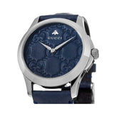 Buy Shop Gucci G Timeless Quartz Blue Dial Blue Leather Strap Watch For Men - YA1264032 USA Online