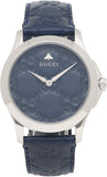 Buy Shop Gucci G Timeless Quartz Blue Dial Blue Leather Strap Watch For Men - YA1264032 USA Online