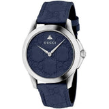 Buy Shop Gucci G Timeless Quartz Blue Dial Blue Leather Strap Watch For Men - YA1264032 USA Online