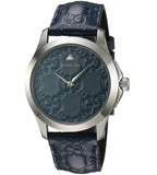 Buy Shop Gucci G Timeless Quartz Blue Dial Blue Leather Strap Watch For Men - YA1264032 USA Online