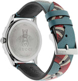 Buy Shop Gucci G Timeless Quartz Blue Dial Blue Leather Strap Watch For Men - YA1264080 USA Online