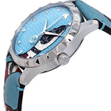 Buy Shop Gucci G Timeless Quartz Blue Dial Blue Leather Strap Watch For Men - YA1264080 USA Online