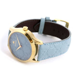 Buy Shop Gucci G Timeless Quartz Blue Dial Blue Leather Strap Watch For Men - YA1264097 USA Online