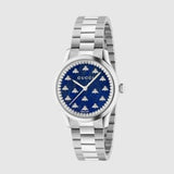 Buy Shop Gucci G Timeless Quartz Blue Dial Silver Steel Strap Watch for Women - YA1265043 USA Online