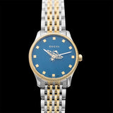 Buy Shop Gucci G Timeless Quartz Blue Dial Two Tone Steel Strap Watch For Women - YA1265029 USA Online