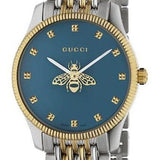 Buy Shop Gucci G Timeless Quartz Blue Dial Two Tone Steel Strap Watch For Women - YA1265029 USA Online