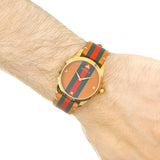 Buy Shop Gucci G Timeless Quartz Brown Dial Brown Leather Strap Unisex Watch - YA1264077 USA Online