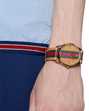 Buy Shop Gucci G Timeless Quartz Brown Dial Brown Leather Strap Unisex Watch - YA1264077 USA Online